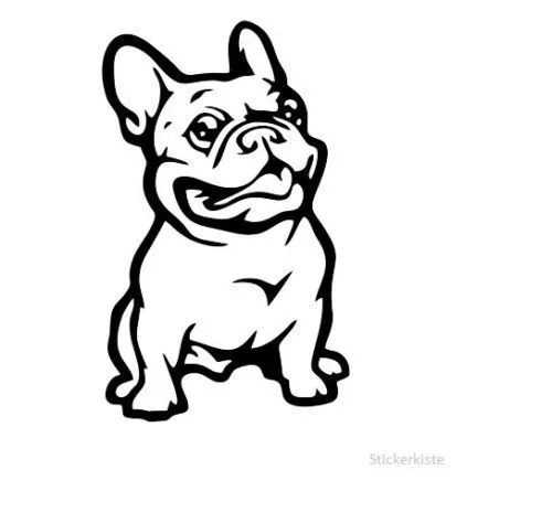2x French Bulldog Französische Bulldogge Die Cut Fun Decal Sticker 17cm Hund