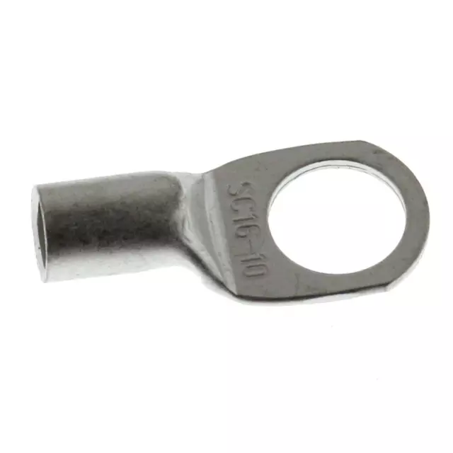 10x Cosse tubulaire vierge 16mm² Diamètre du trou M10 Anneau Cuivre en boîte
