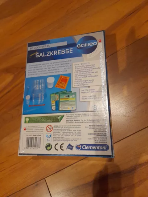 Clementoni 69937 Original Salzkrebse Galileo Züchten Experimentierkasten Set Neu 2