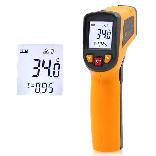 Misuratore IR Termometro Infrarosso Sensore di Calore Termico Pistola Temperatura Senza Contatto