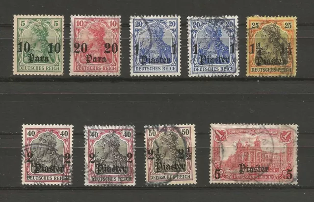 Deutsches Reich auslandspostamter kolonien Türkei 1905 Mi 36 37 38 39 41 42 44