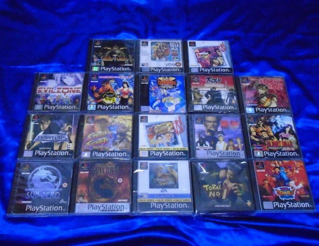 PS1 FIGHTING GAMES Boxed With Manual Make Your Selection PAL