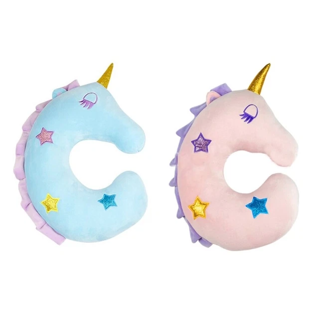 Unicorns Memory Foam Ushaped Neck Support Pillow Portable Travel Pillow for Kids