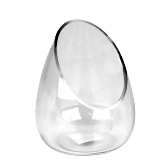 Vaso di vetro TRASPARENTE per Fioriera centrotavola CM.11X15X18h confettata