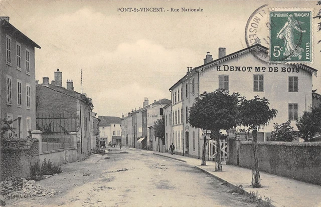 Cpa 54 Pont Saint Vincent Rue Nationale