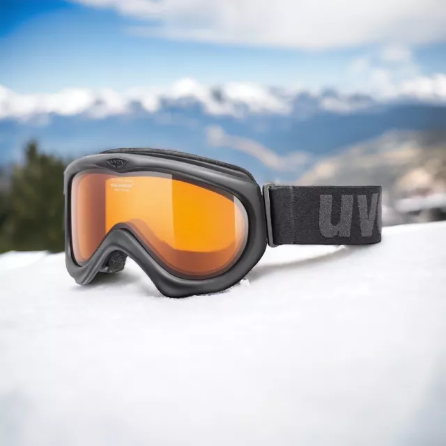 Uvex Magic 2 Ski Goggles Winter Sports Goggles Black Orange Lens Adult Unisex