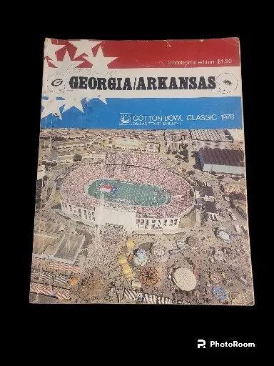 Vintage 1976 Cotton Bowl Program Arkansas Razorbacks v Georgia Bulldogs