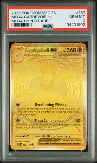 Meg Rarity 2025 POKEMON MEG En-Mega Evolution Mega Hyper Rare #187 Mega Gardevoir ...