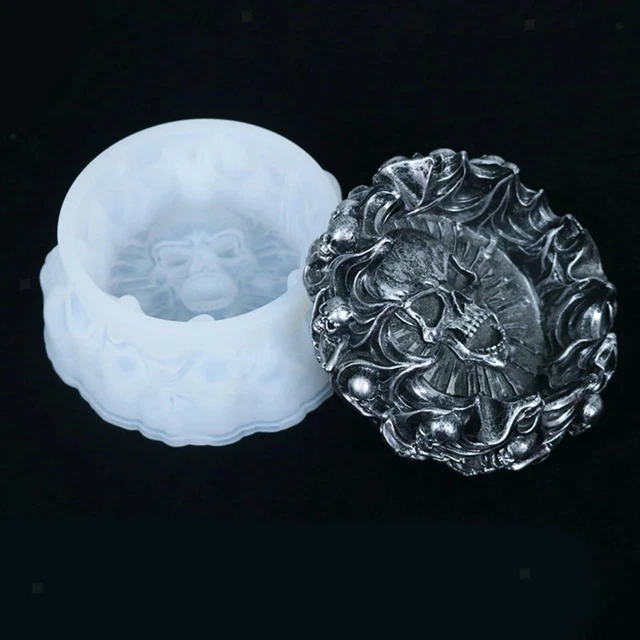 Silicone Skull Ashtray   Epoxy Resin Making Mould Jewellery Craft DIY