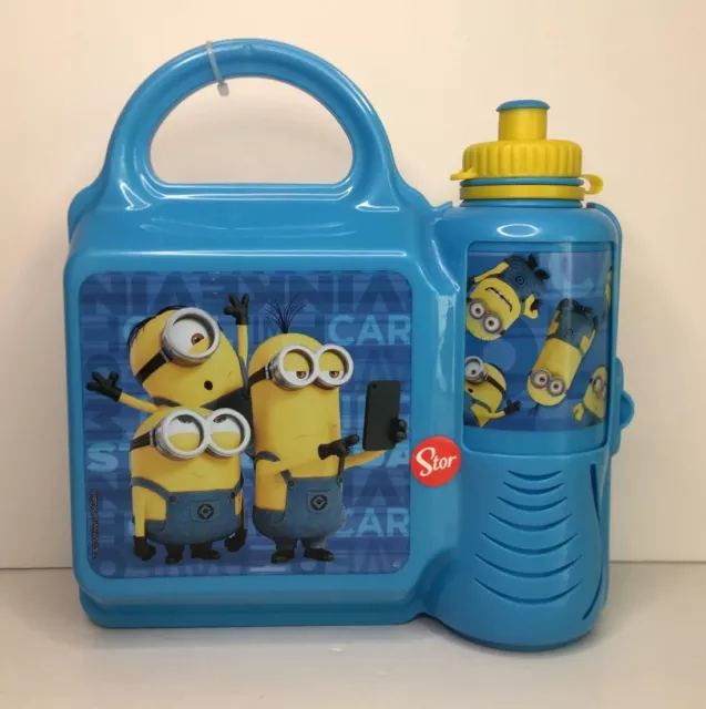 Minions Small Lunch Box Sandwich Box With Drinking Bottle Back To School New