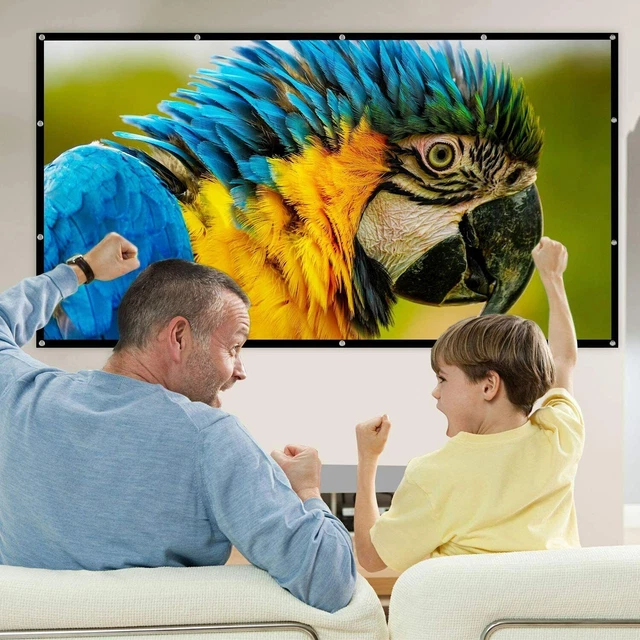 120 HD 4K Projector Screen for Home Theaters 16:9 Aspect Ratio 3D Movies