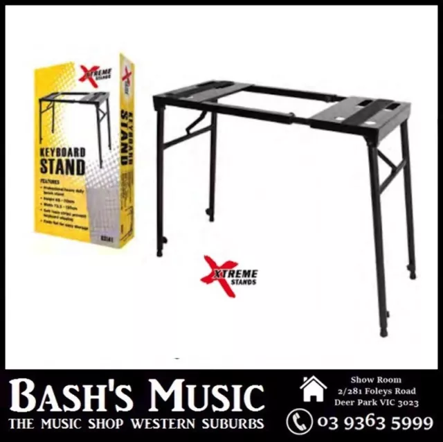 Xtreme Heavy Duty Bench Style Stand for DJ Turntables Mixers Folds flat - NEW