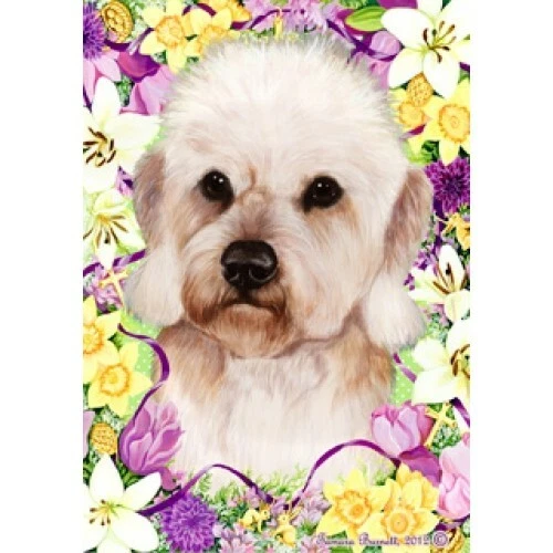 Easter House Flag - Mustard Dandie Dinmont Terrier 33210