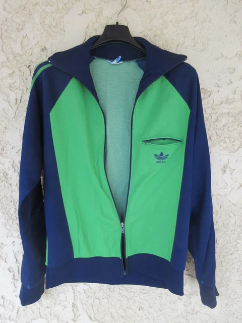 Veste Adidas à capuche Ventex Trefoil Bleu ciel 70'S Vintage Jacket - 180 /  L 