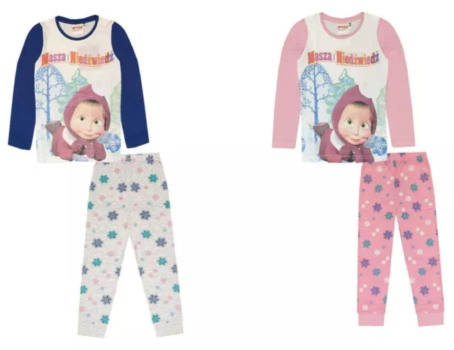 Girls MASZA I NIEDZWIEDZ Long Sleeve Pyjamas Set, Official, 3-8 yrs