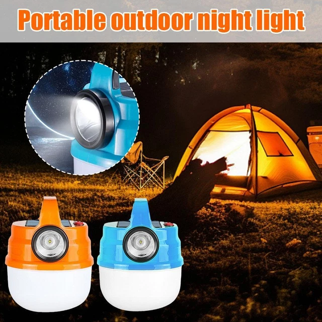 PORTABLE OUTDOOR CAMPING Light, Solar Powered&USB Charging Camping Tent
