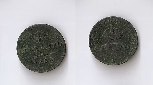 Italy, LOMBARDY-VENETIA 1 centesimo 1822 V