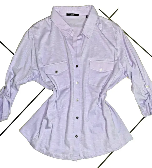ZERO Bluse Top Shirt Hemd Blusenhemd Lavendel Gr.44 neu