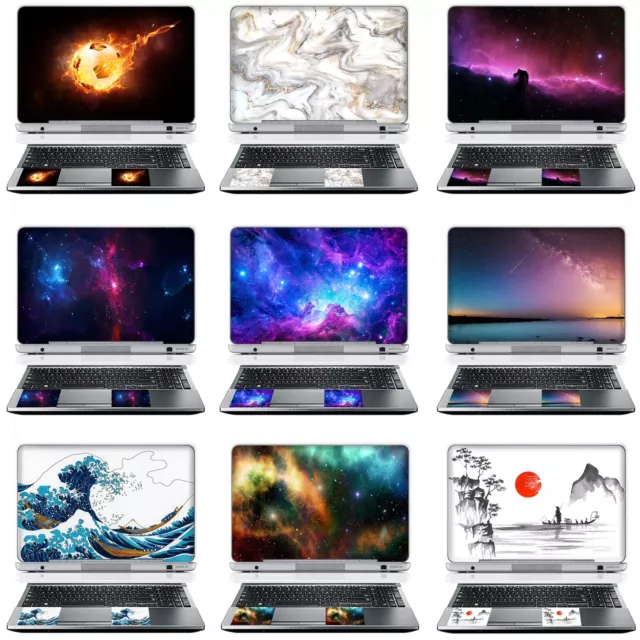 10"-17" Laptop Computer Skin Sticker Decal Cover W. Wrist Pads For ASUS HP & ...