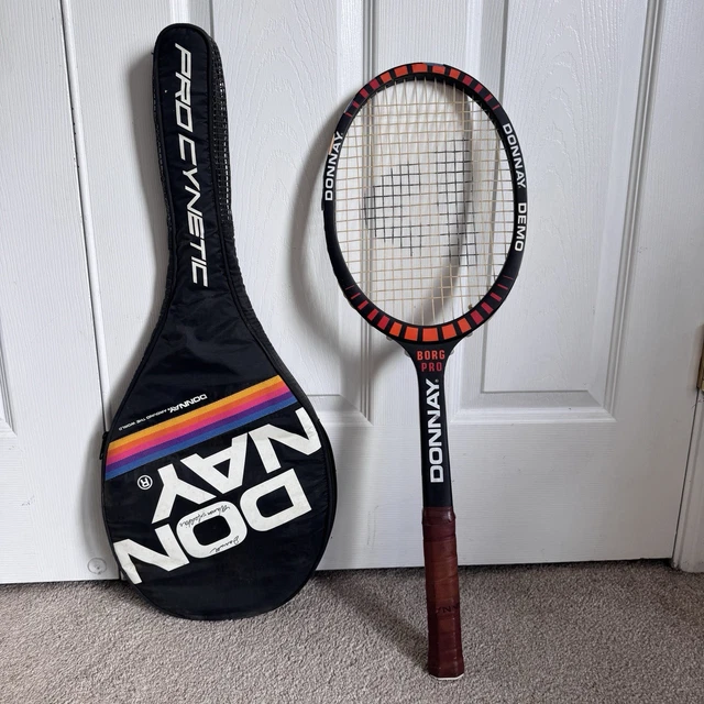 Ancienne Raquette De Tennis Donnay Borg Pro – Modèle Vintage Des Années 80 En Bon état