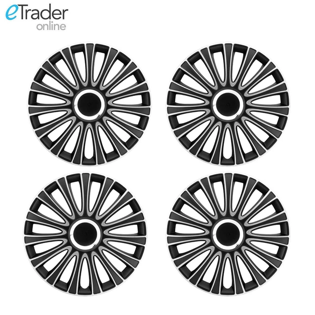 16" Vauxhall Vivaro Wheel Trims Hubcaps Black & Silver Hub Caps Covers Trim X 4