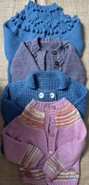 Enorme pacchetto cardigan e maglione per bambina lavorati a mano età 5 anni in su età miste
