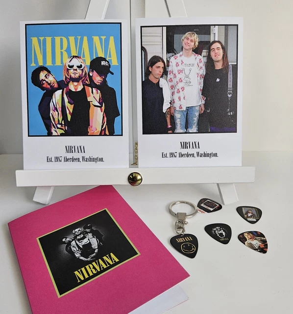 Nirvana Kurt Cobain Guitar Picks (Plectrums) X 7 - 0.71mm Yellow, Grunge Rock 8 thumbnail image