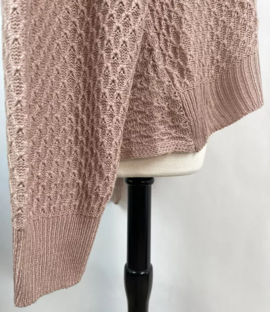 Shein Curve Twist Back V-neck Sweater 3XL 3X 18 Plus Pink Beige Soft Honeycomb 11