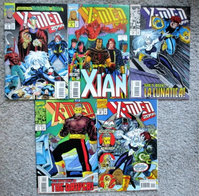 (5) Issues X-MEN 2099 #s 4,9,10,11,12 (Marvel 1993 Series) Ron Lim art NM