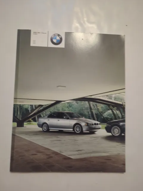 2001 BMW 5 Series Booklet  Sedan Sales Brochure Catalog, US Market Trim Guide