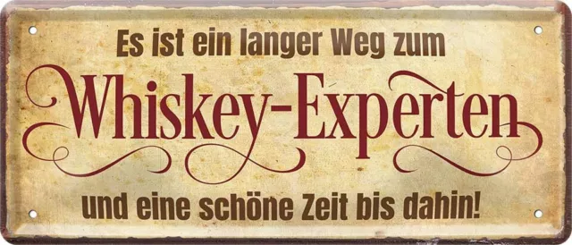 Es ist ein langer Weg zum Whiskey Experten Whisky Bar Irland Blechschild B0354