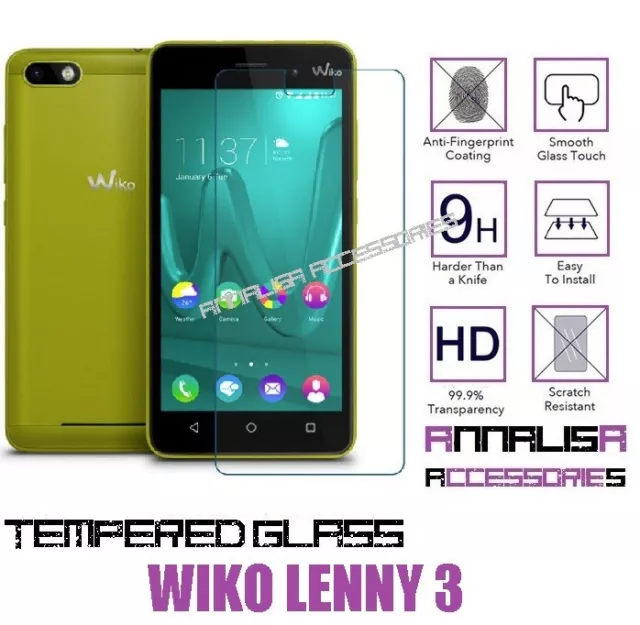 Film Dans Verre Trempé Pour Wiko Lenny 3 / Jerry Protection Écran Display