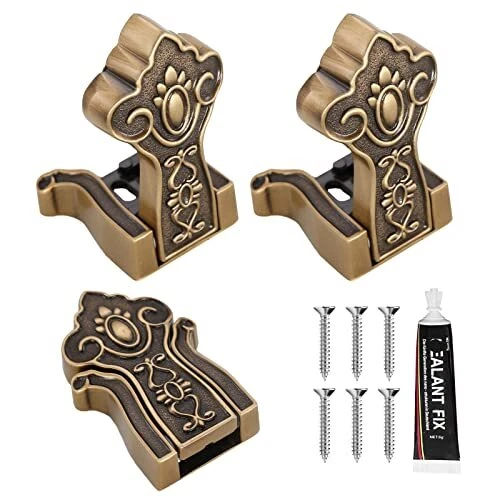 Folding Coat Hooks, 3pcs Hooks for Hanging Wall Hanger Alloy Vintage Copper