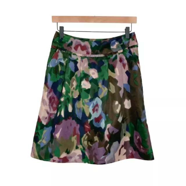 Max Mara Weekend Green Floral A Line Skirt