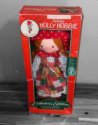 Vintage Holiday Holly Hobbie Collector's Edition Rag Doll & Ornament Box Zayre