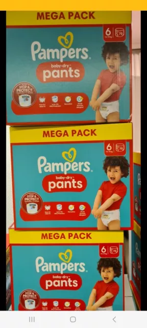 Lot 2 Giga Pack Pampers Baby-Dry Pants T6 Taille 6 14-19kg - Pampers
