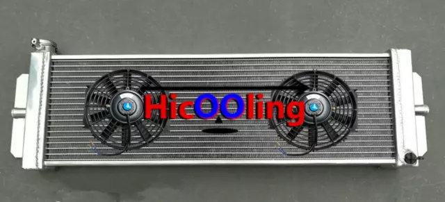 Universal Aluminum Liquid Heat Exchanger Air to Water Intercooler Radiator + Fan