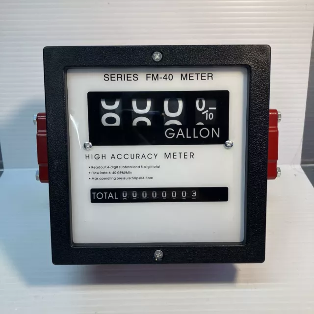 1'' 7-20 GPM Aluminum Digital Diesel Fuel Flow Meter For All Fuel Transfer Pumps