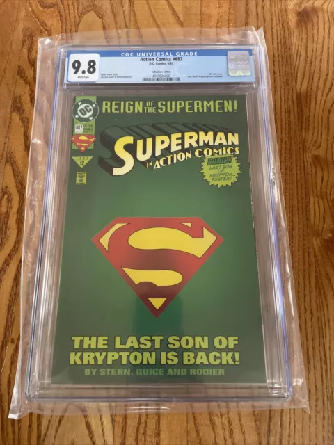 Action Comics #687 DC 06/93 Collector's Edition Die-cut Cover CGC 9.8