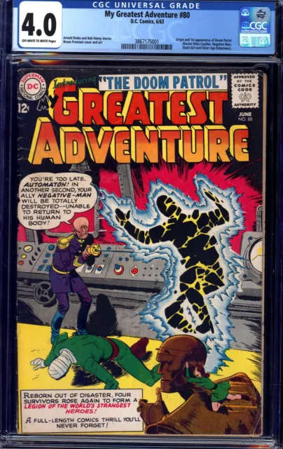 My Greatest Adventure #80 CGC 4.0 DC 1963 1st Doom Patrol! P3 381 cm bin