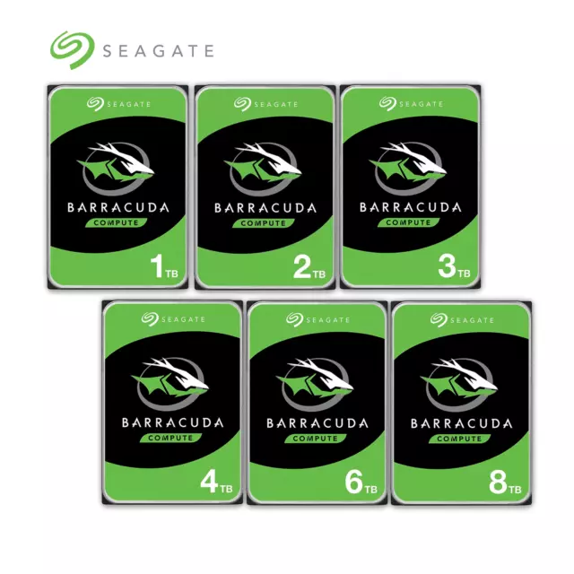 Seagate 1TB 2TB 3TB 4TB 6TB 8TB 3.5" BarraCuda HDD SATA Internal Hard Drive 2