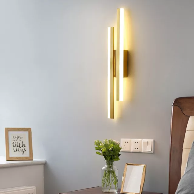 Modern LED Wall Lamp Strip Bedroom Interior Light Fixtures Living Room Sconces