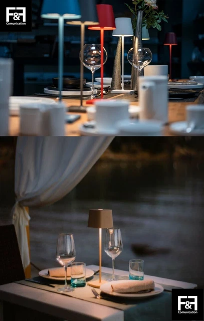Lampada Da Tavolo Led Ricaricabile Bianca Touch Dimmerabile Calda Tipo Poldina
