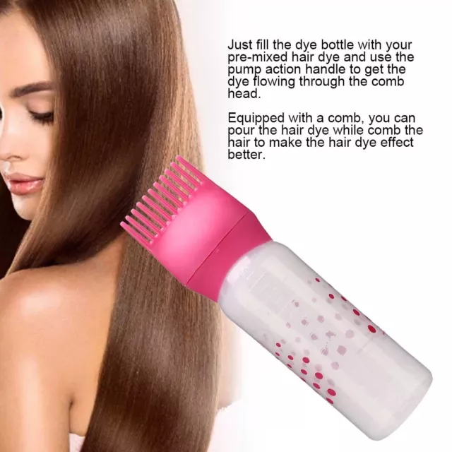 (Rose Rot) Hair Dye Bottle Shampoo Hair Coloring Dyestuff Applicator Flasch