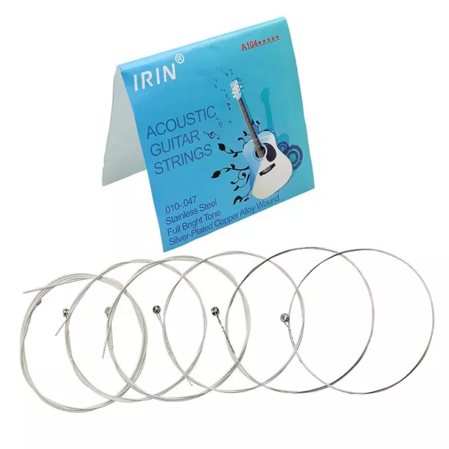 A104 Acoustic Guitar Strings 6Pcs/Set Copper Alloy Silver Plated String1040