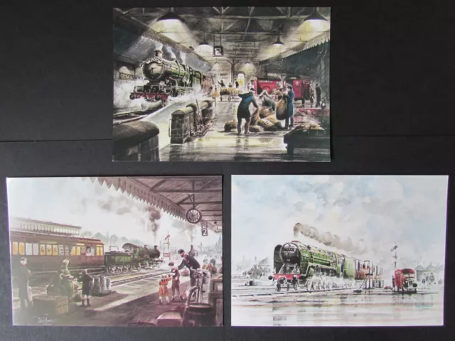 Steam Locomotive's - set of 3 Post Office Picture Card. No SWPR 26-28. Unused.