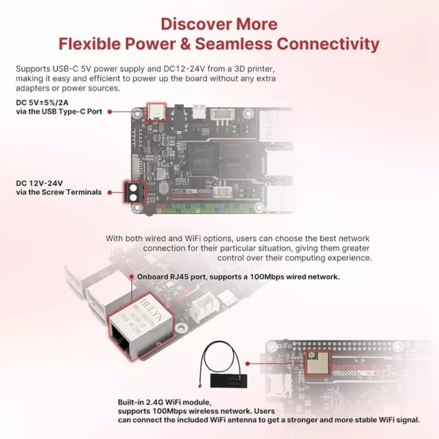 Carte de ContrôLe Pi V1.2 + Carte MèRe D'Imprimante 3D Octopus Pro pour Ca6995 2