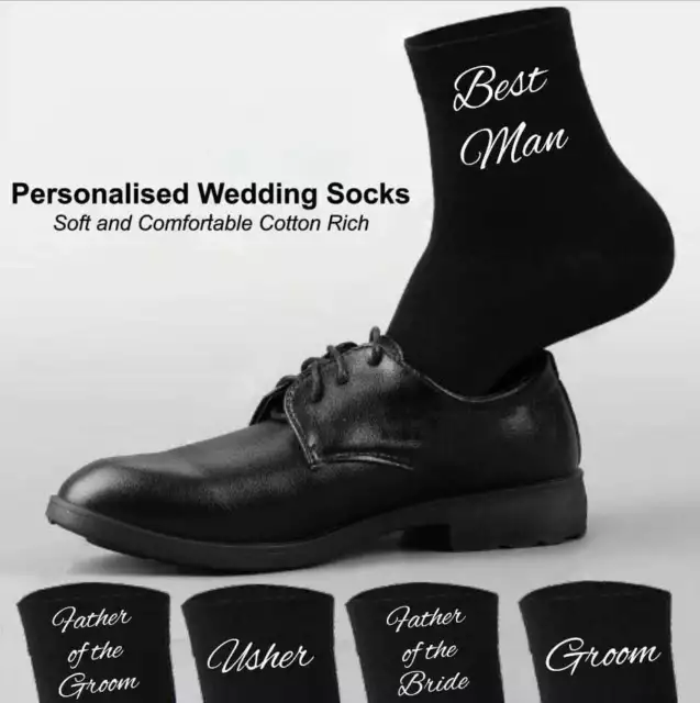 Personalisierte Hochzeit Party Socken Bräutigam bester Mann Geschenk Vater der Braut