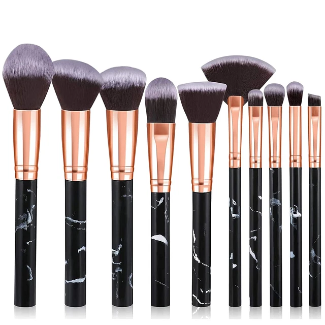 10x Pinselset Makeup Make Up Pinsel Set Kosmetik Pinselset Puder Lidschatten