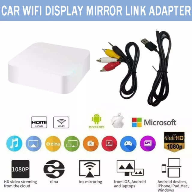 Car WiFi Display Miracast Box Mirror Link Adapter Airplay DLNA For Android iOS